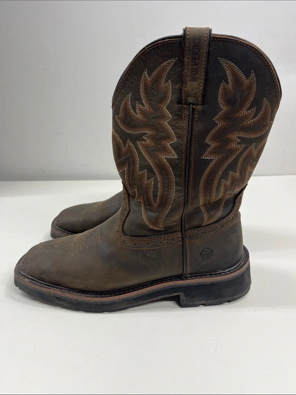 Wolverine Rancher Boots in Brown Leather Size 8 EW